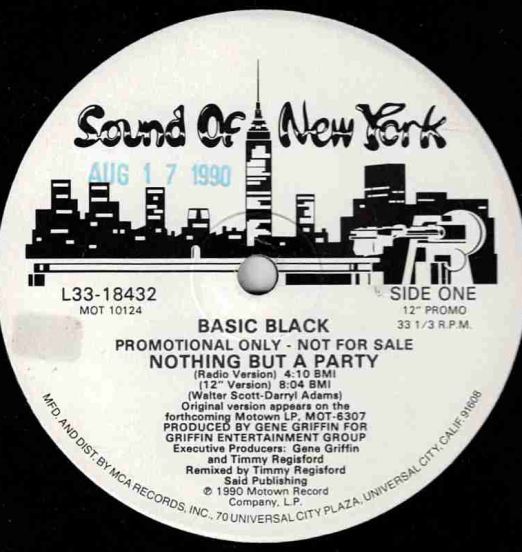 Basic Black - Nothing But A Party - Sound Of New York DJ 12"