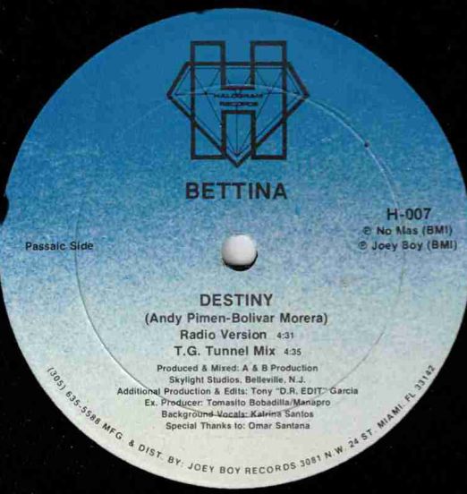 Bettina - Destiny - Halogram 12"