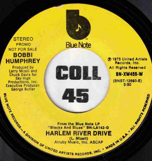 Bobbi Humphrey – Harlem River Drive STEREO b/w MONO - Bluenote DJ 7"