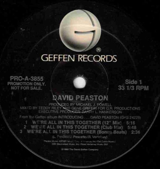 David Peaston - We're All In This Together - Geffen DJ 12"
