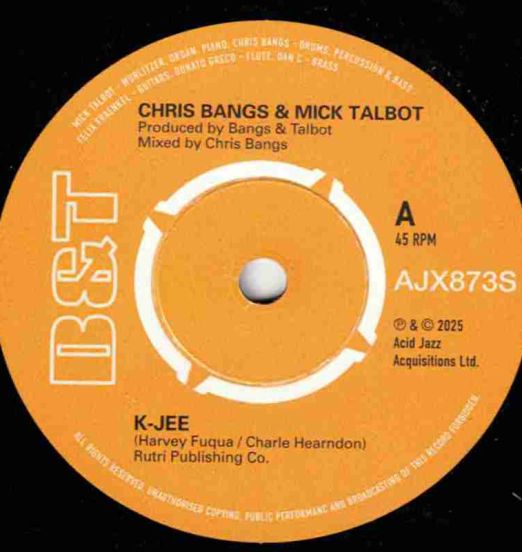 *LAST COPY!* Chris Bangs & Mick Talbot - K-Jee b/w Re-Micks - Acid Jazz UK 7"
