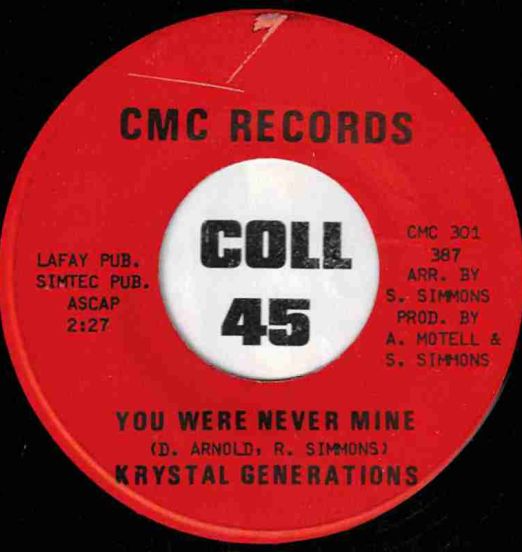 Krystal Generations - You Were Never Mine b/w Wonderful World - CMC 7"