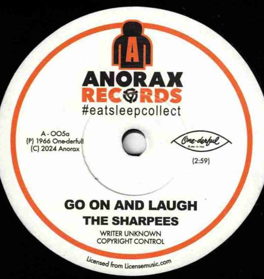 The Sharpees - Go On And Laugh b/w Tired Of Being Lonely - Anorax UK 7"