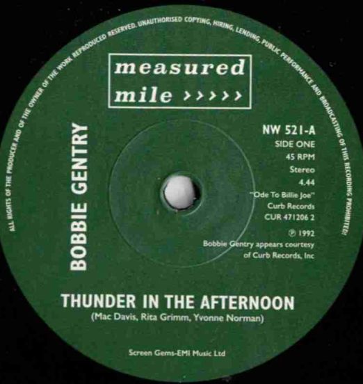 Bobbie Gentry - Thunder In The Afternoon b/w Slow Cookin' - Measured Mile UK 7"