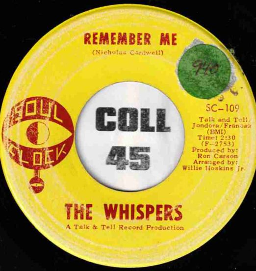 The Whispers - What Will I Do b/w Remember Me - Soul Clock 7"