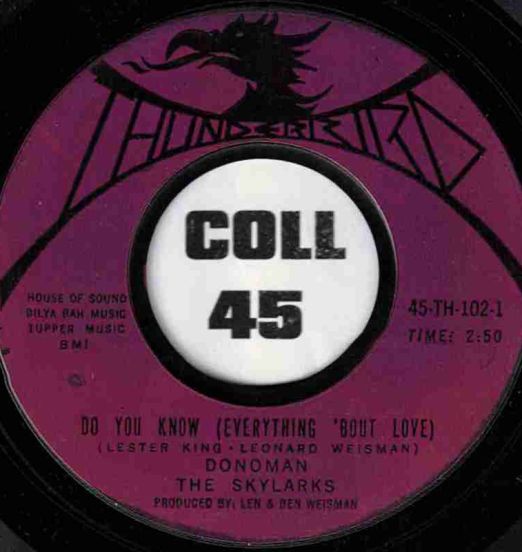 Donoman - Do You Know (Everything 'Bout Love) b/w Here Comes The Fool - Thunderbird 7"