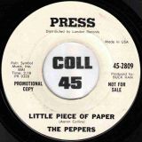 The Peppers – Little Piece Of Paper b/w It Wouldn’t Be The Same – Press DJ 7″