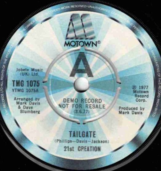 21st Creation - Tailgate b/w Mr. Disco Radio - Motown UK DJ 7"