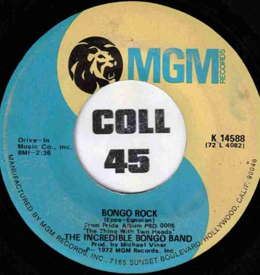 The Incredible Bongo Band - Bongo Rock b/w Bongolia - MGM 7"