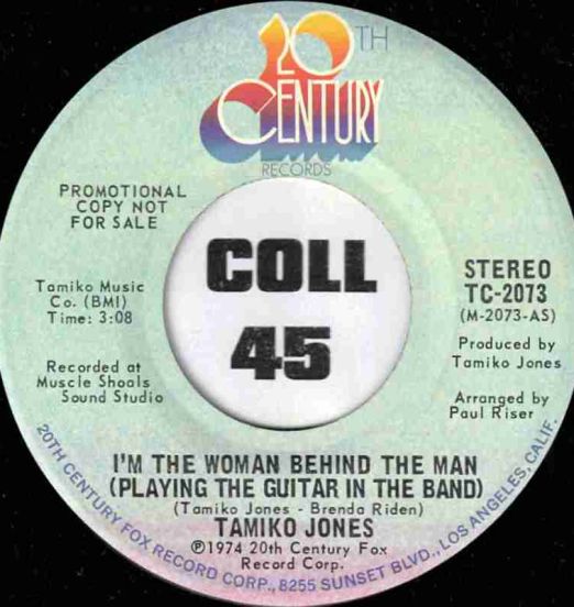 Tamiko Jones - I'm The Woman Behind The Man (Playing The Guitar In The Band) STEREO b/w MONO - 20th Century DJ  7"