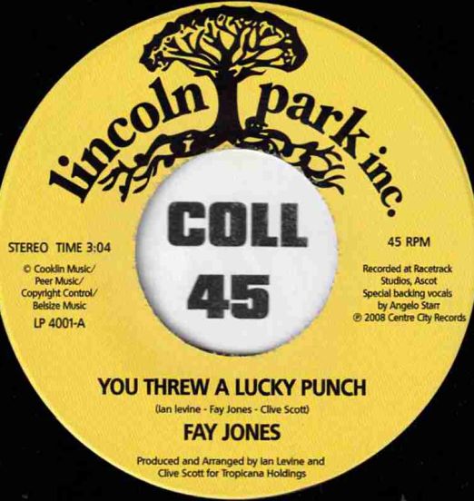 Fay Jones - You Threw A Lucky Punch b/w Lost In The Wind - Lincoln Park Inc. AT 7"