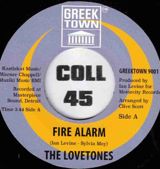 The Lovetones - Fire Alarm b/w On The Other Side - Greek Town AT 7"