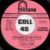 Gloria Lynne – Down Here On The Ground b/w Same – Fontana DJ 7″
