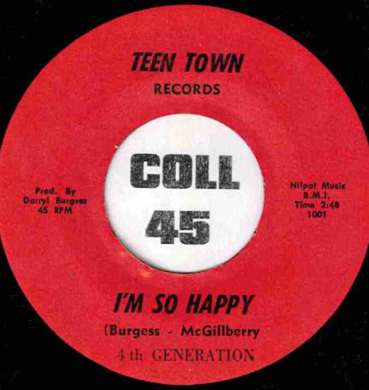 4th Generation - I'm So Happy b/w Revolution Phase II - Teen Town 7"
