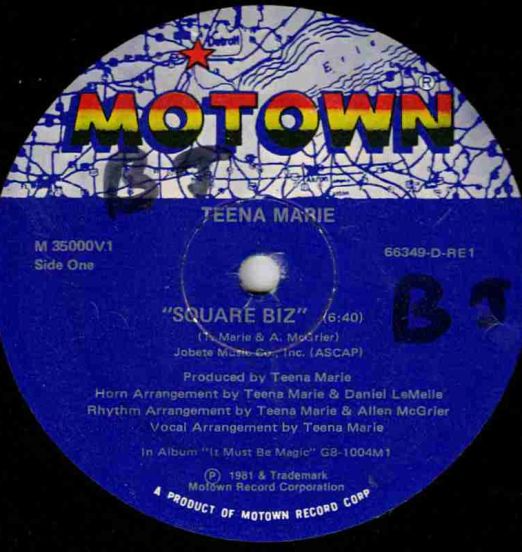 Teena Marie - Square Biz b/w Instrumental - Motown 12"