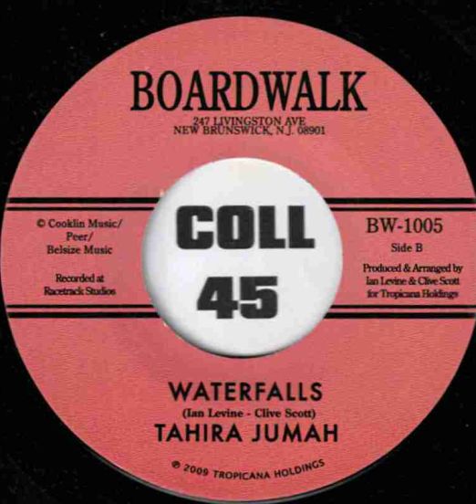 Tahira Jumah - Waterfalls b/w Cross Over Town- Boardwalk UK 7"