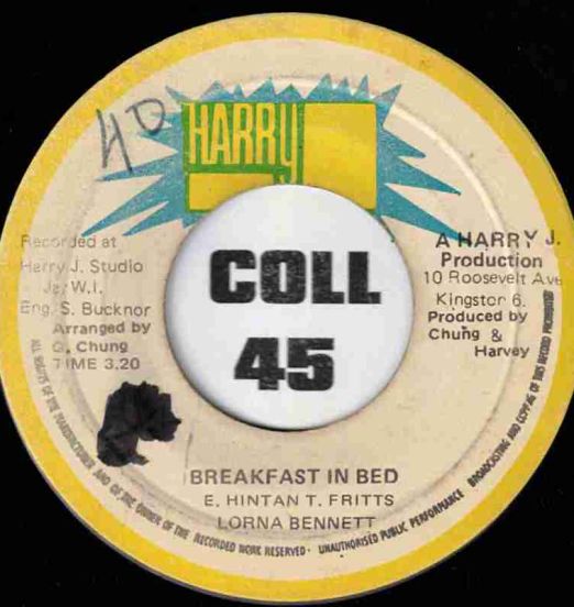 Lorna Bennett - Breakfast In Bed b/w Version - Harry J JA 7"