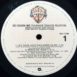 David Ruffin – So Soon We Change – Warner Bros LP