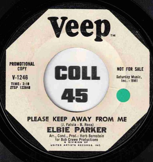Elbie Parker - Please Keep Away From Me b/w Lucky Guy - Veep DJ 7"