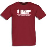 *BACK IN!* Timeless Record Shack Classic White Logo Print On Red Shirt – Record Shack Soulwear AT T-Shirt