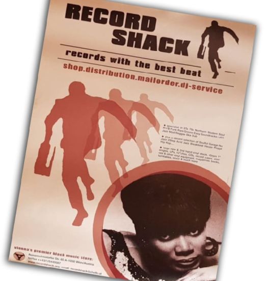 Vintage Record Shack Store Promo Poster from 2000 - Record Shack AT Poster
