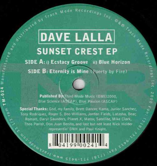 Dave Lalla - Sunset Crest - Track Mode 12"