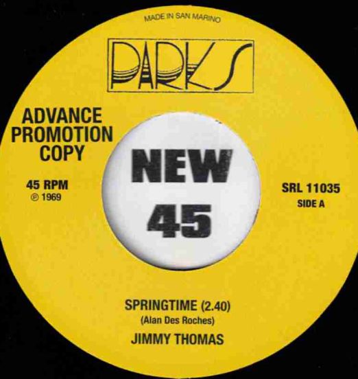 Jimmy Thomas - Springtime b/w Owen Grey - I Am Satisfied - Parks SM 7"