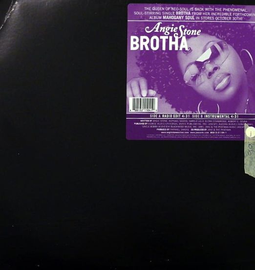 Angie Stone - Brotha (Radio Edit) b/w Brotha (Instrumental) - J 12"