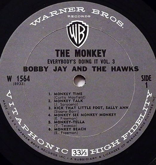 BobbyJayAndTheHawks-TheMonkey-WarnerBrosLPLABELA01