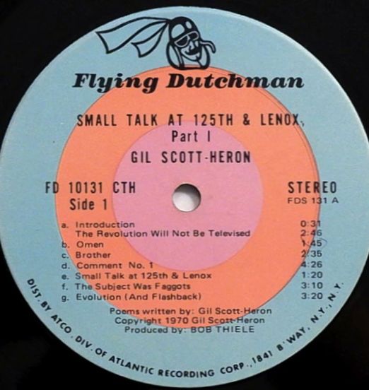 GilScott-Heron–SmallTalkAt125thAndLenox-FlyingDutchmanLPLABELA01