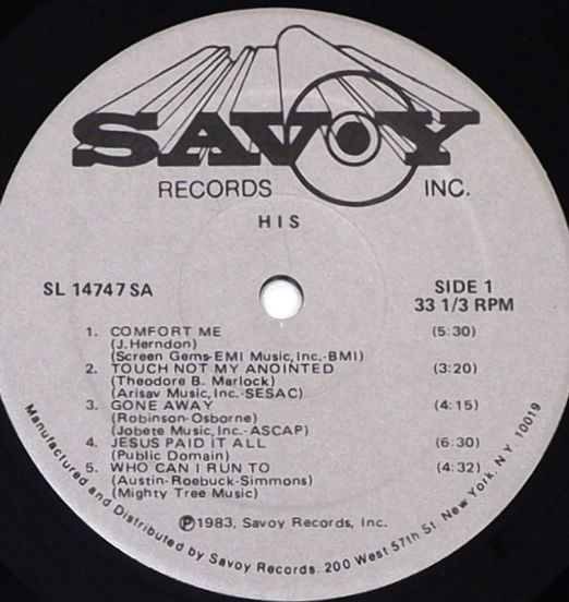 His-WhenTheLordDeliversMe-SavoyLPLABELA