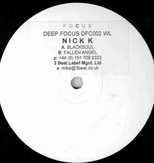 Nick K - Black Soul b/w Fallen Angel - Deep Focus NL 12"