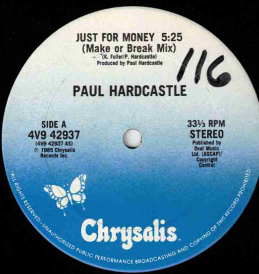 Paul Hardcastle - Just For Money (Extended Version) b/w Back In Time - Chrysalis 12"
