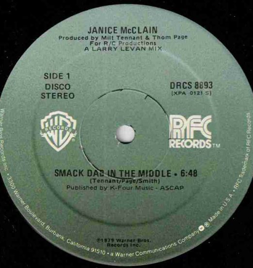 Janice McClain - Smack Dab In The Middle b/w Instrumental - Warner Bros 12"