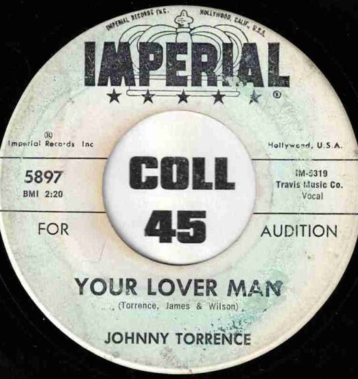 Johnny Torrence - Your Lover Man b/w Rat Race - Imperial DJ 7"