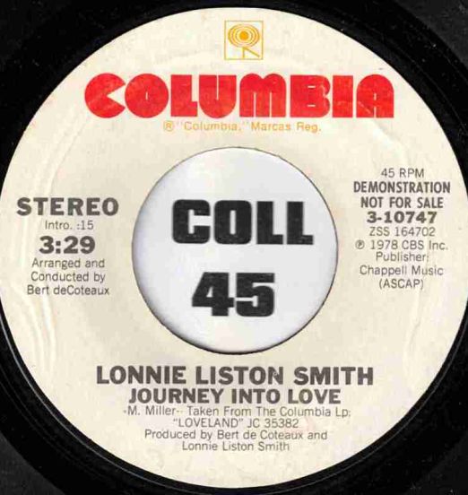 Lonnie Liston Smith - Journey Into Love STEREO b/w MONO Version - Columbia DJ 7"