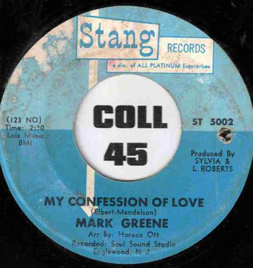 Mark Greene - My Confession Of Love b/w I'm So Lost - Stang 7"