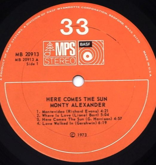 MontyAlexander-HereComesTheSun-MPSLPLABELA