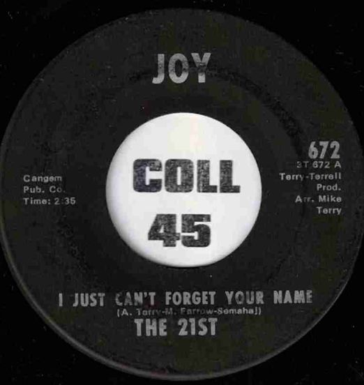 The 21st – The Thought Of Me Losing You b/w I Just Can't Forget Your Name - Joy 7"