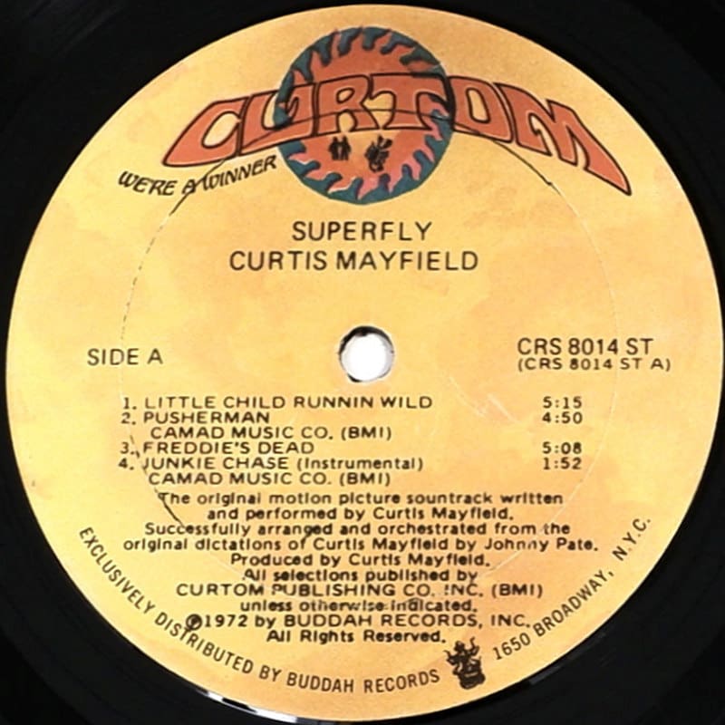 Curtis Mayfield Superfly US初版レコード カートム Curtis Mayfield - Super Fly - Curtom LP -