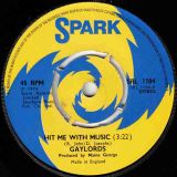 Gaylords – Hit Me With Music b/w Reggae Symphony – Spark UK 7″