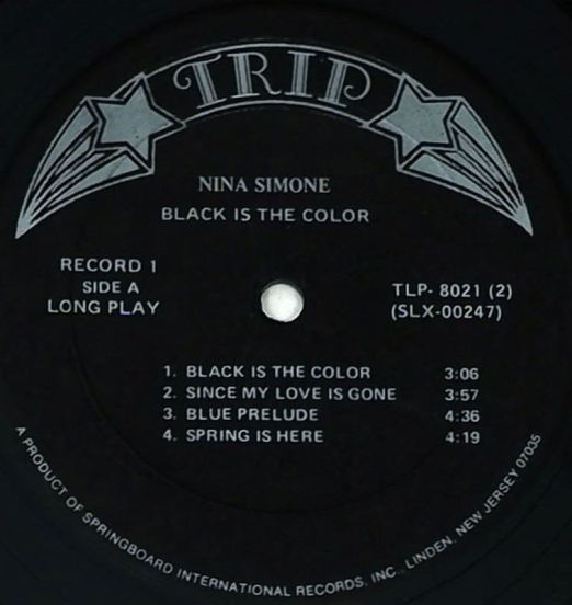 NinaSimone-BlackIsTheColor-Trip2LPLABELA