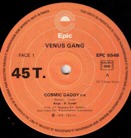 Venus Gang - Cosmic Daddy b/w Dies Irae - Epic FR 12"