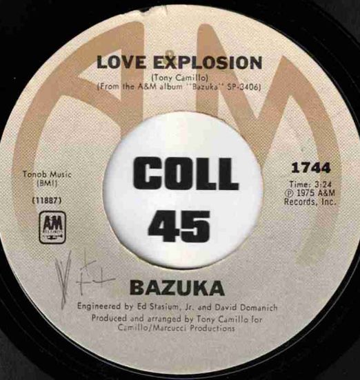 Bazuka - Love Explosion b/w Bazuka Limited - A&M 7"