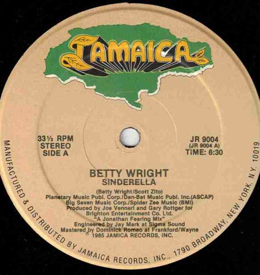 Betty Wright - Sinderella b/w Sinderella (Breakdown Mix) - Jamaica 12"