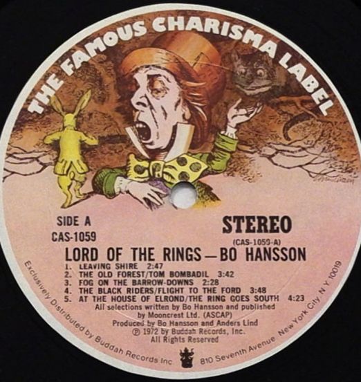 BoHansson-MusicInspiredByLordOfTheRings-CharismaLPLABELA01