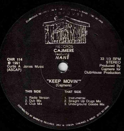 Cajmere Featuring Nané - Keep Movin' - Clubhouse 12"