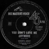 Cheryl Gray – You Don’t Love Me Anymore b/w I Am – His Master’s Voice AUS 7″