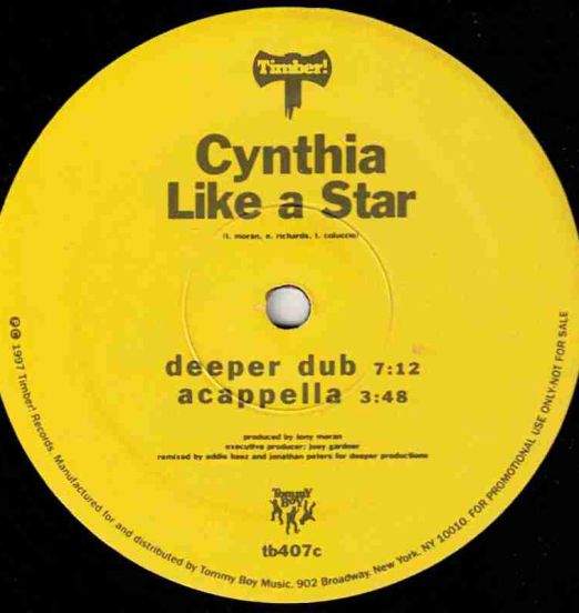 Cynthia - Like A Star - Timber DJ 2x12"