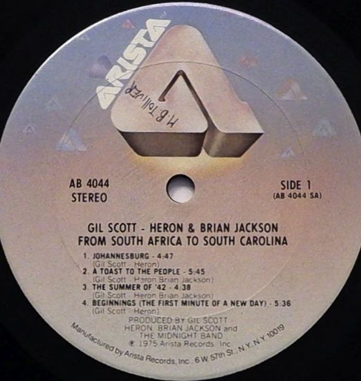 GilScott-HeronAndBrianJackson-FromSouthAfricaToSouthCarolina-AristaLPLABELA01